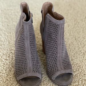 Lucky Brand Lakyn Peep Toe Perforated Heel Bootie